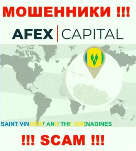 AfexCapital намеренно скрываются в офшорной зоне на территории Saint Vincent and the Grenadines, интернет мошенники