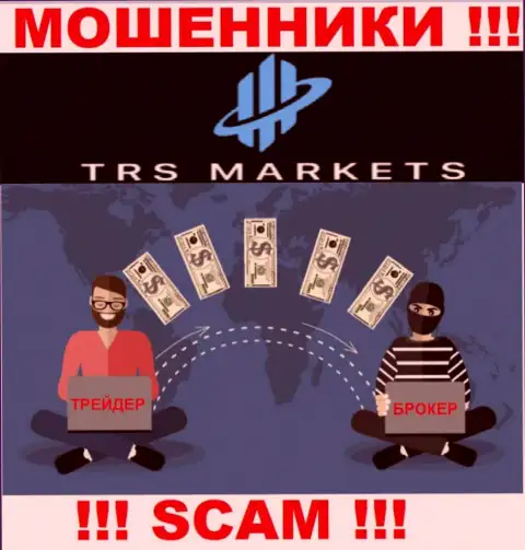 Довольно опасно совместно работать с дилинговой организацией TRS Markets - обворовывают народ