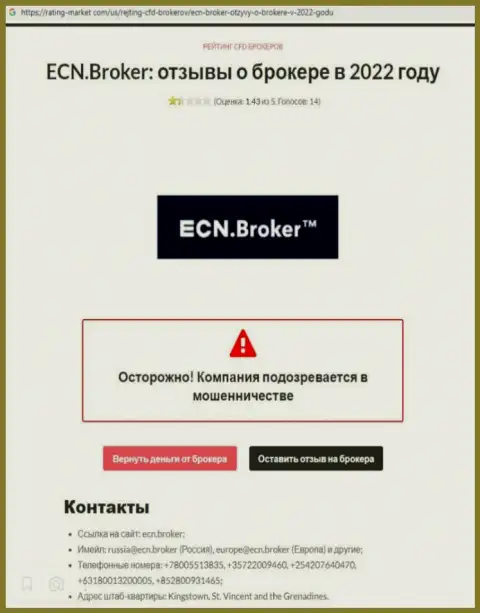 ЕСН Брокер - это наглый грабеж клиентов (обзорная статья мошеннических уловок)