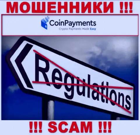 Работа CoinPayments не контролируется ни одним регулятором - ЛОХОТРОНЩИКИ !!!