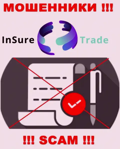 Верить Insure Trade довольно-таки рискованно !!! На своем онлайн-ресурсе не показали лицензию на осуществление деятельности