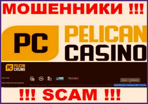 PelicanCasino Games это internet мошенники !!! Скрылись в офшоре по адресу - Кая Ричард Дж. Божон З/Н, Кюрасао и воруют деньги клиентов