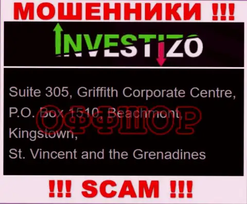 Не работайте совместно с ворами Investizo - обуют !!! Их юридический адрес в оффшоре - Suite 305, Griffith Corporate Centre, P.O. Box 1510, Beachmont, Kingstown, St. Vincent and the Grenadines