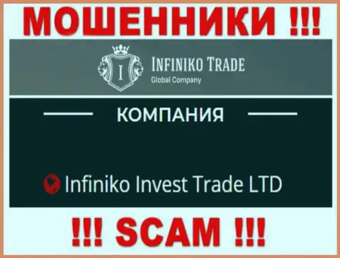 Infiniko Invest Trade LTD - это юридическое лицо мошенников Инфинико Трейд
