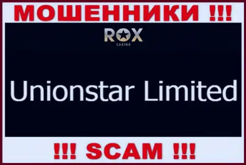 Вот кто управляет брендом RoxCasino Com это Unionstar Limited