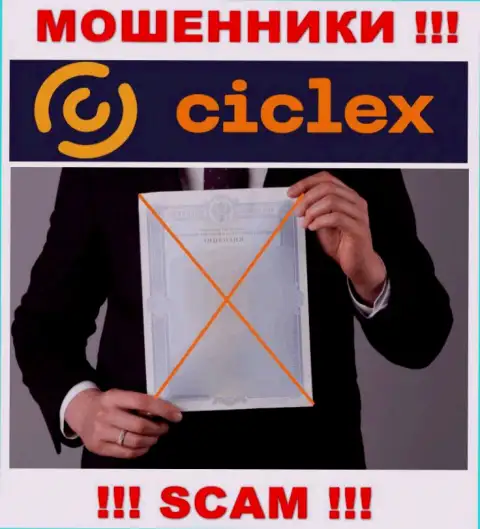 Инфы о лицензии конторы Ciclex на ее официальном сайте НЕ ПОКАЗАНО