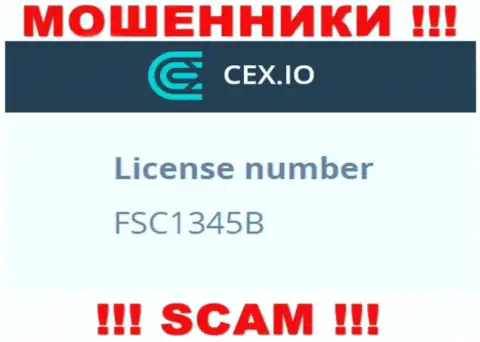 Номер лицензии аферистов CEX, у них на веб-сайте, не отменяет факт слива клиентов