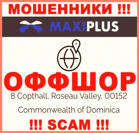 Невозможно забрать назад денежные средства у компании Maxi Plus - они сидят в офшорной зоне по адресу - 8 Коптхолл, Розо Валлей, 00152 Содружество Доминики