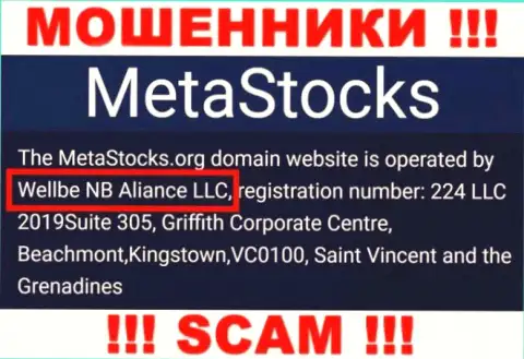 Юр. лицо компании MetaStocks Org - Wellbe NB Aliance LLC, информация позаимствована с официального интернет-портала