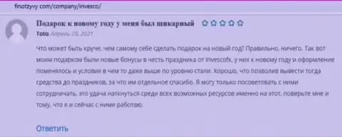 Веб сайт-отзовик FinOtzyvy Com опубликовал отзывы игроков о Форекс компании ИНВФХ