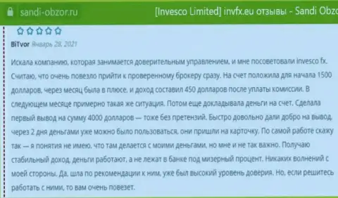 Сообщения валютных трейдеров о Форекс брокерской организации INVFX Eu, выложенные на сервисе Sandi-Obzor Ru