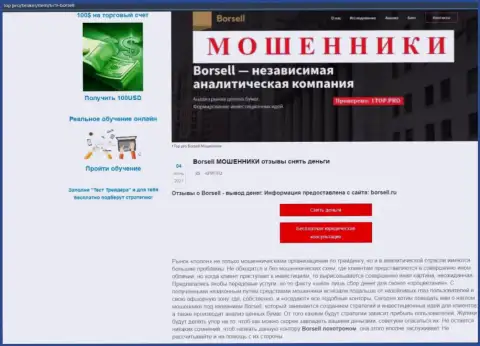 Обзор scam-конторы Borsell Ru это ЖУЛИКИ !!!