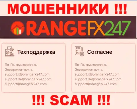 Не отправляйте сообщение на е-мейл ворюг Орандж ФХ 247, показанный у них на сайте в разделе контактов - это рискованно