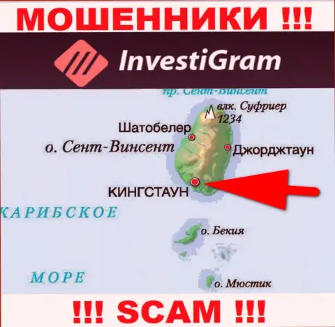 На своем интернет-сервисе InvestiGram Com указали, что зарегистрированы они на территории - Kingstown, St. Vincent and the Grenadines