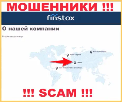 Finstox - это интернет мошенники, их адрес регистрации на территории Cyprus