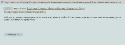 Business Investor Group - это МОШЕННИКИ !!! Совместное взаимодействие с которыми может закончиться воровством финансовых активов - отзыв
