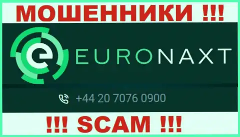 С какого именно номера телефона Вас станут накалывать трезвонщики из EuroNax неведомо, будьте крайне внимательны