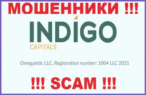 Рег. номер еще одной противоправно действующей конторы IndigoCapitals - 1004 LLC 2021