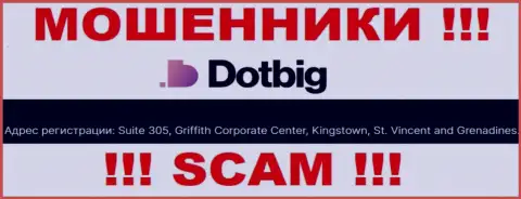 Все клиенты DotBig Com будут облапошены - эти мошенники скрылись в офшоре: Suite 305, Griffith Corporate Centre Kingstown, St. Vincent and the Grenadines