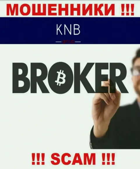 Брокер - именно в таком направлении оказывают услуги интернет мошенники КНБ-Групп Нет