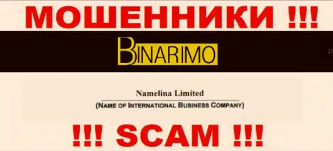 Юридическим лицом Бинаримо Ком считается - Namelina Limited
