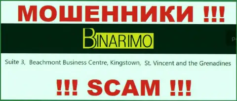 Binarimo Com - это жулики !!! Пустили корни в оффшоре по адресу Suite 3, ​Beachmont Business Centre, Kingstown, St. Vincent and the Grenadines и выманивают деньги клиентов