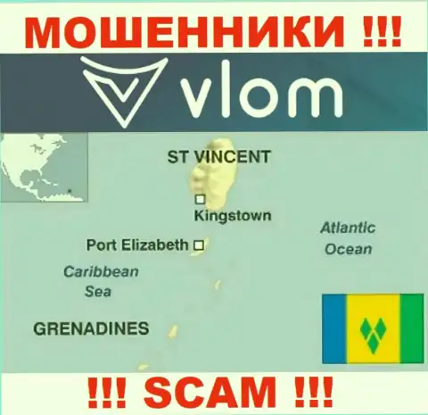 Vlom зарегистрированы на территории - Saint Vincent and the Grenadines, избегайте совместной работы с ними