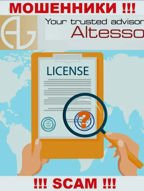 Знаете, из-за чего на сервисе AlTesso не размещена их лицензия ? Потому что мошенникам ее просто не дают