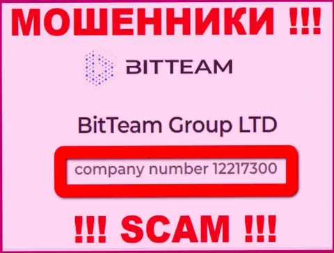 Будьте крайне осторожны, наличие номера регистрации у организации BitTeam (12217300) может быть приманкой