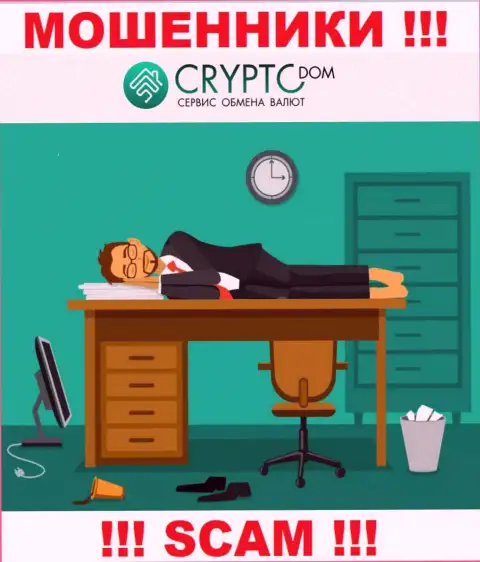 Отыскать информацию о регуляторе интернет аферистов Crypto Dom Com нереально - его просто-напросто нет !!!