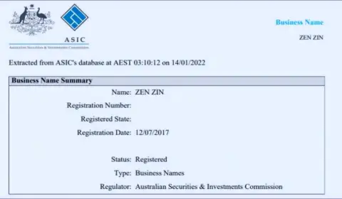 Регистрация биржи Zinnera финансовым регулятором Австралии