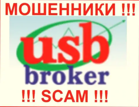 Лого мошеннической ФОРЕКС брокерской конторы УСББрокер Ком